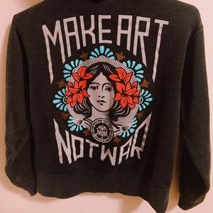 Obey ‘Make Art Not War’ zip-up hoodie